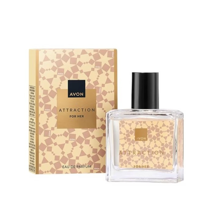 Cutie cadou Love Forever cu 12 trandafiri de sapun si apa de parfum Avon Attraction pentru femei 30 ml, cadou elegant si rafinat [7]