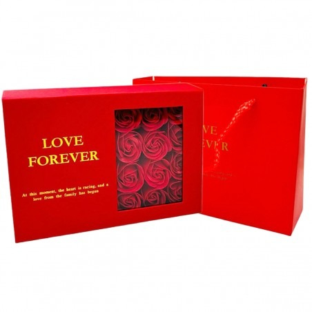 Cutie cadou Love Forever cu 12 trandafiri de sapun si apa de parfum Avon Little Black Dress Summer Party pentru femei 50 ml, cadou elegant si rafinat [5]
