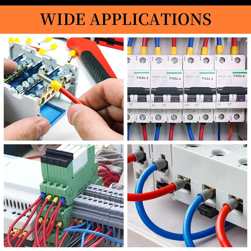 Cutie cu 1800 conectori electrici tip tub capat izolati pentru cabluri multifilare AWG 0.5-10 mm², organizator compartimentat [4]