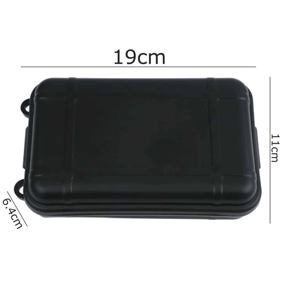 Cutie etansa depozitare universala, organizator compact ABS rezistent, 4 cleme, negru, L 19x11x6.4 cm [4]