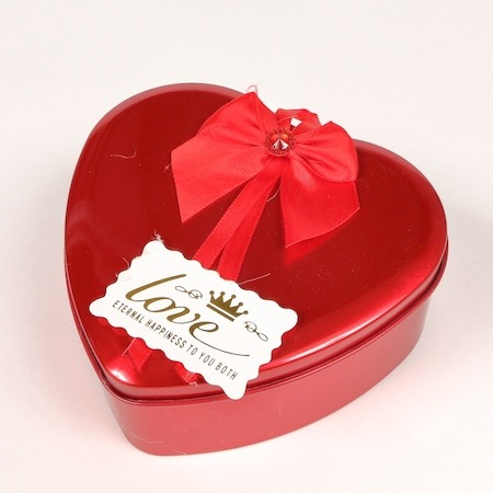 Cutie in forma de inima cu ursulet si trandafir rosu, Valentine's Day, 12 cm [2]