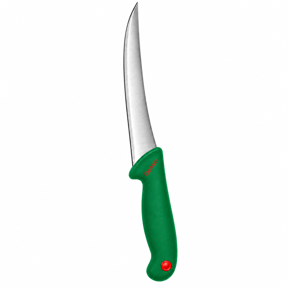 Cutit de dezosat verde, 27 cm, lama curbata 14 cm din otel inoxidabil [3]