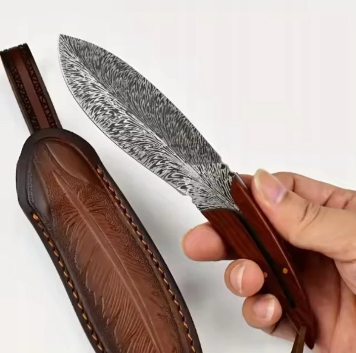 Cutit de vanatoare, otel inoxidabil/lemn, 20 cm, husa inclusa [3]