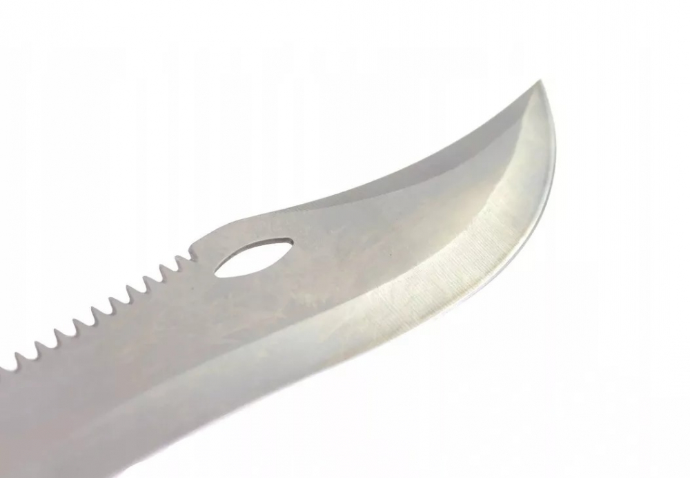 Cutit de vanatoare, tip maceta, maner ergonomic, 47 cm, husa inclusa, maro/argintiu [4]
