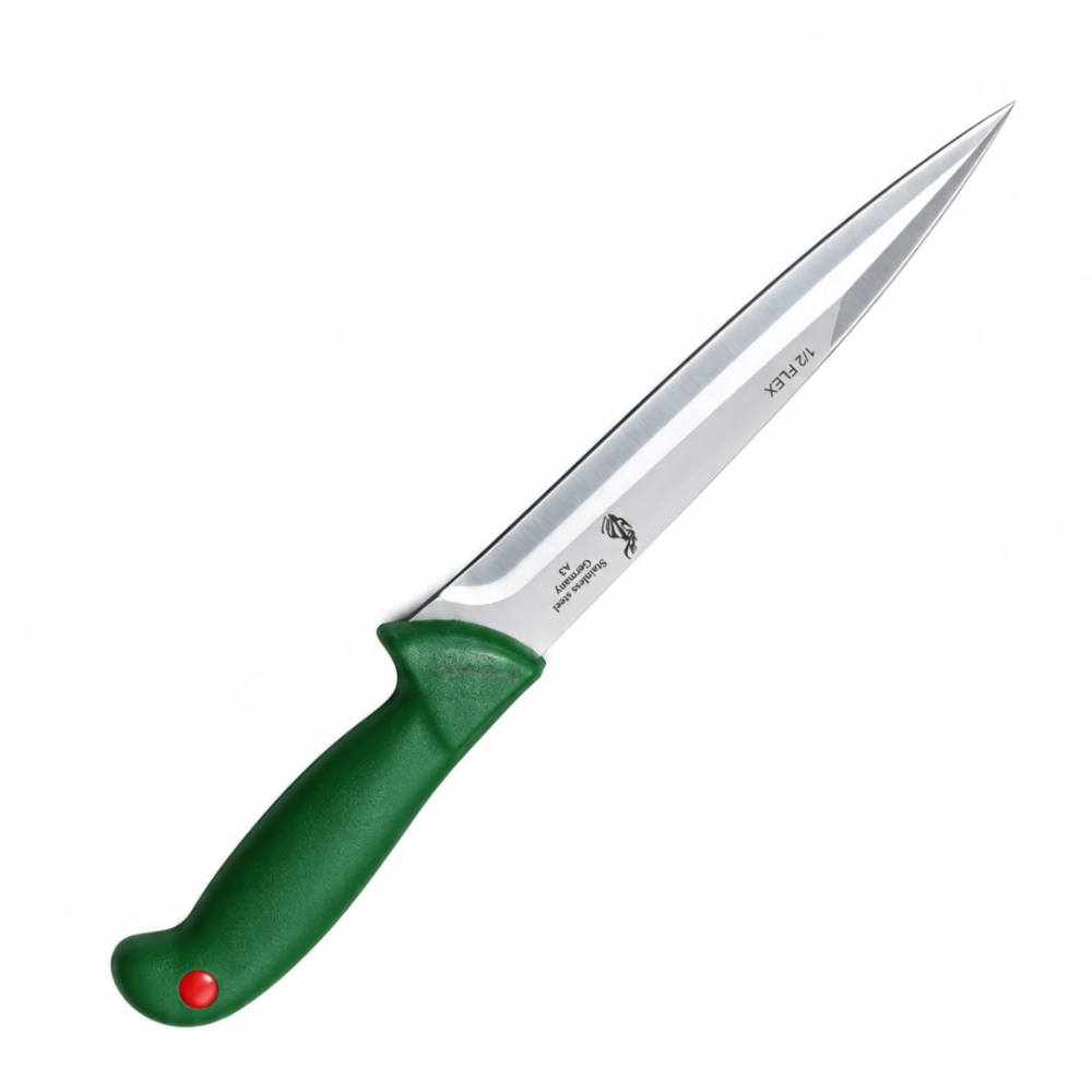 Cutit macelar verde 33 cm, lama 21 cm ascutita pe ambele parti, 150 g, otel inoxidabil, maner ergonomic, pentru injunghiere si spintecare [3]