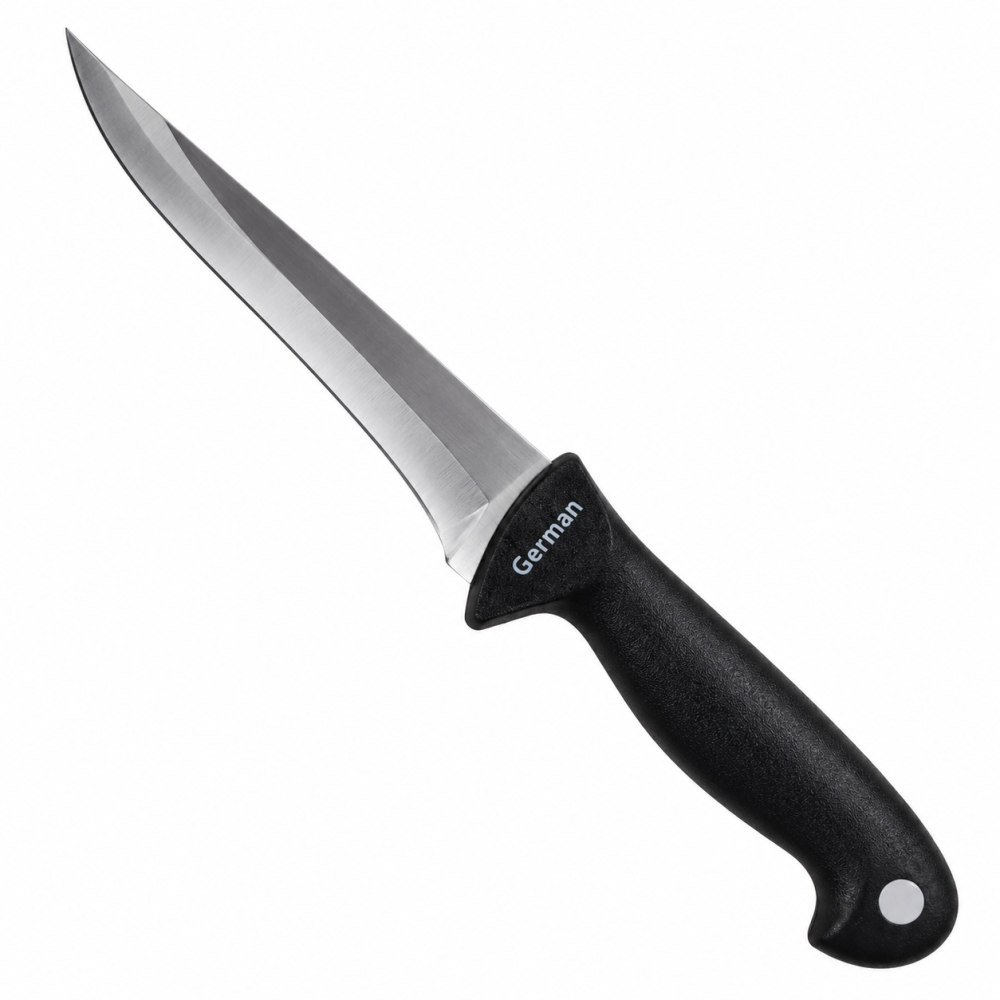 Cutit pentru dezosat negru 30 cm, lama 15 cm, 138 g, otel inoxidabil, maner ergonomic din polipropilena, pentru carne si filetat [2]