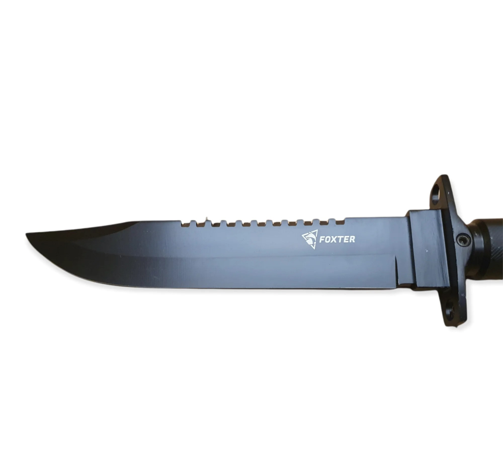 Cutit pentru vanatoare, otel inoxidabil, maner ergonomic, 35 cm, husa inclusa, negru [2]