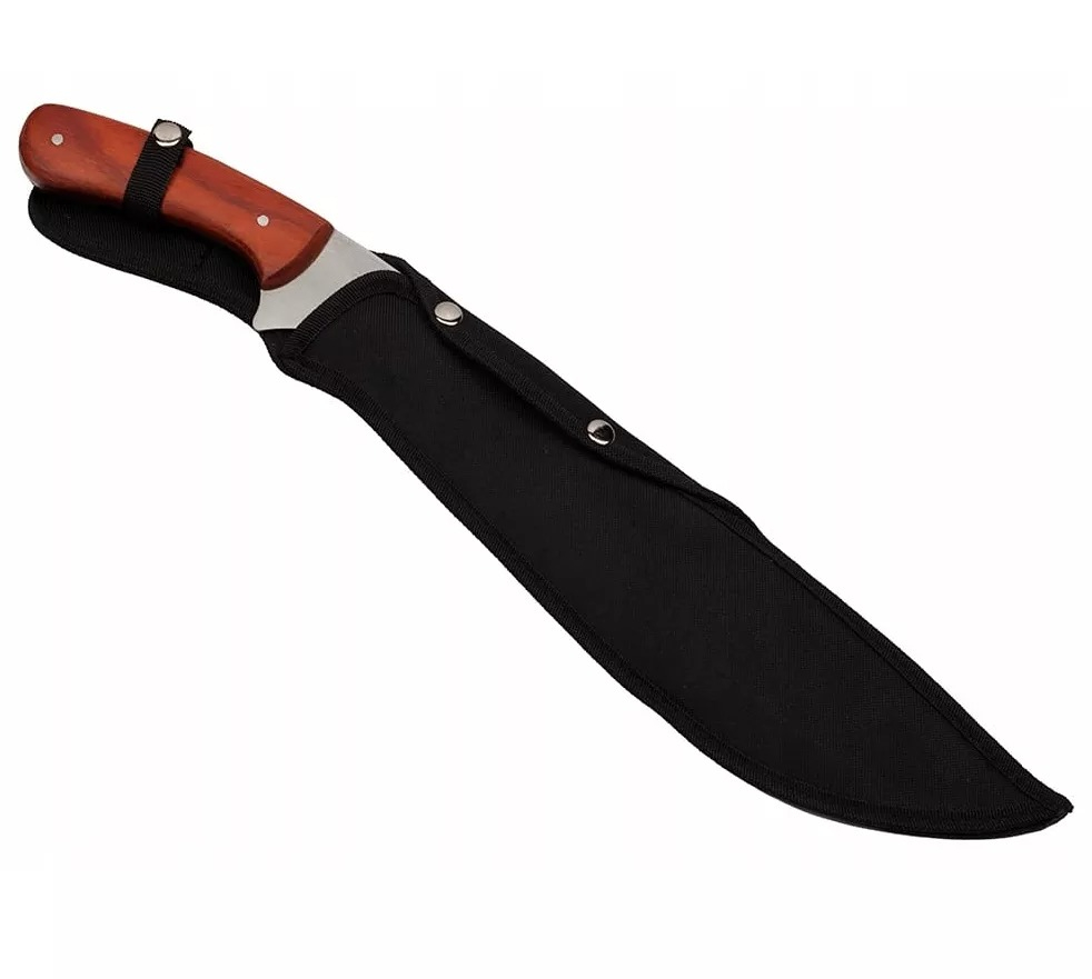 Cutit tip maceta, de vanatoare, maner ergonomic, otel inoxidabil/lemn, 51 cm, husa inclusa [2]