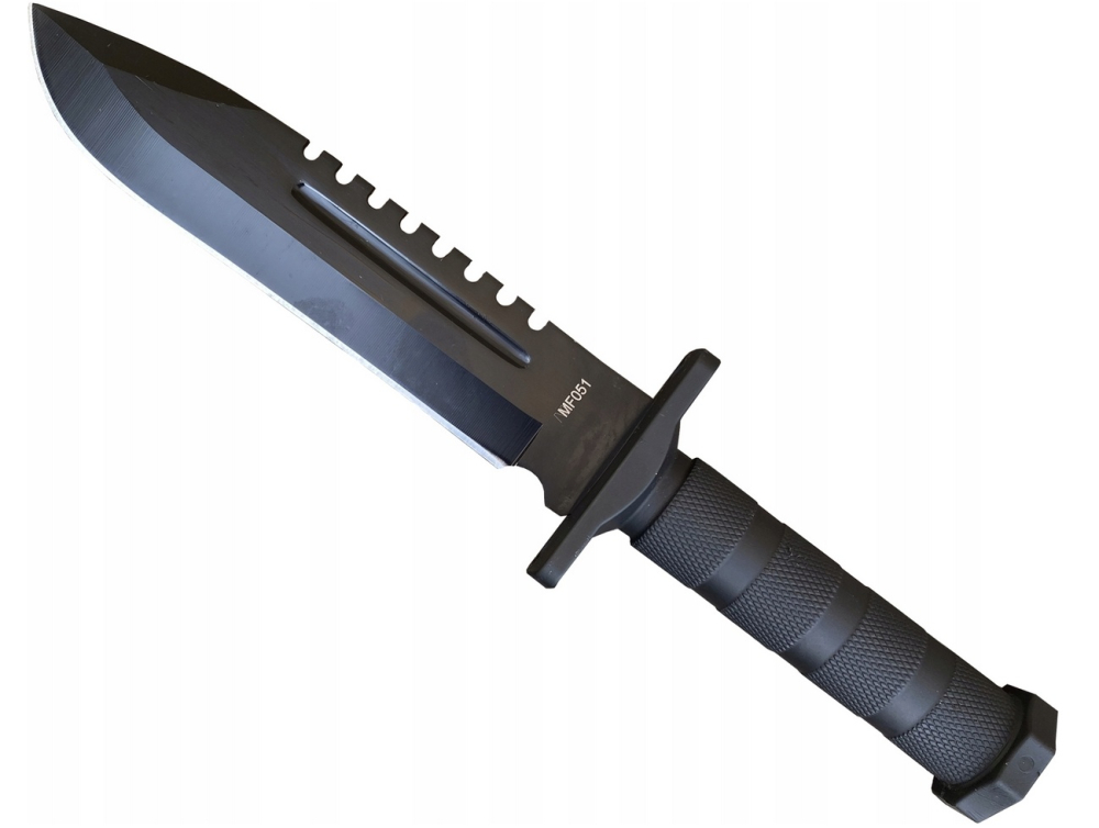 Cutit vanatoare tactic militar cu teaca multifunctionala, otel 420J2, lama fixa 31 cm, ascutitor, amnar si fluier incluse [4]