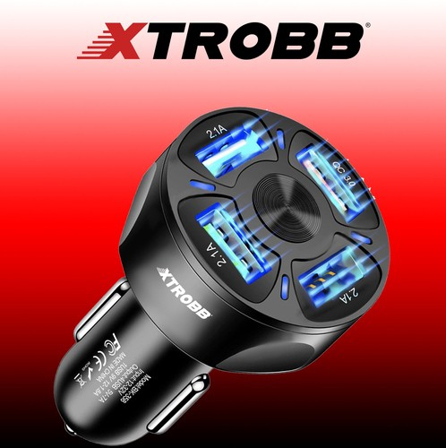 Incarcator auto 12-32V, incarcare rapida, 4x USB + cablu incarcare rapida 3in1 115 cm - Negru [7]