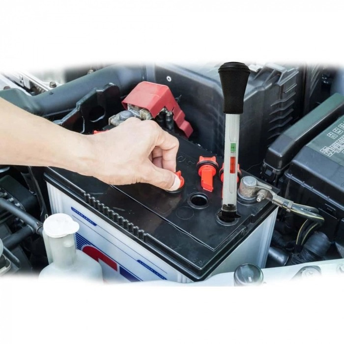Densimetru electrolit pentru verificarea acumulatorilor auto, Negru [4]