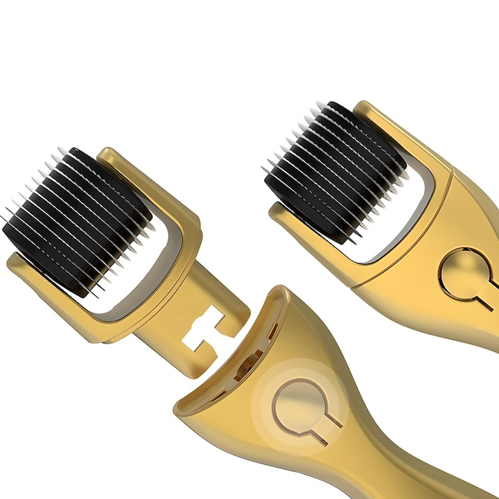 Derma Roller 3 in 1 cu ace din titan, 0.5 / 1.0 / 1.5 mm – tratament pentru regenerarea pielii, reducerea ridurilor, cicatricilor si vergeturilor [7]