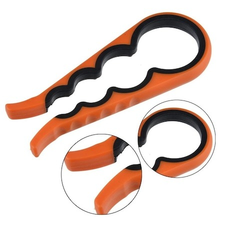 Desfacator de capace universal, pentru borcane si sticle de marimi diferite, 22.5x10 cm - Portocaliu [4]