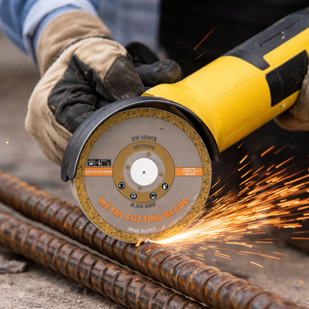 Disc abraziv taiere metal 125x1x22.23 mm pentru polizor unghiular, taiere precisa fier si otel [3]