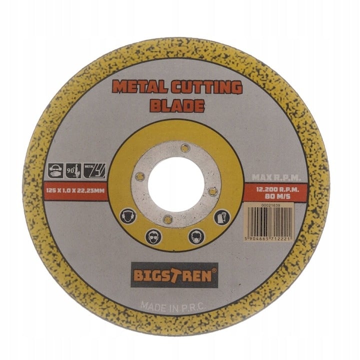 Disc universal de taiat metale, diametru 125 mm, grosime 1 mm