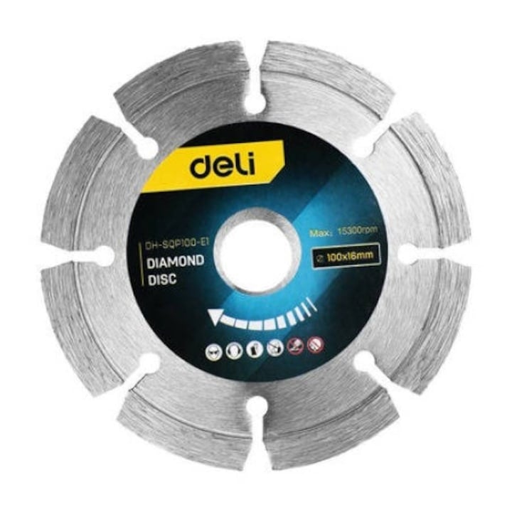 Disc diamantat, 100 x 16 mm pentru lemn, metal