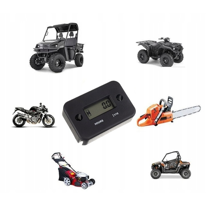Dispozitiv contor ore de functionare si turatii pentru motoare pe benzina, compatibil cu motoare in 2 si 4 timpi – universal, rezistent la apa si socuri [6]