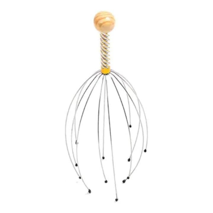 Dispozitiv de masaj capilar cu 12 brațe din metal – masaj relaxant pentru scalp, stimulare circulație și reducerea stresului [4]
