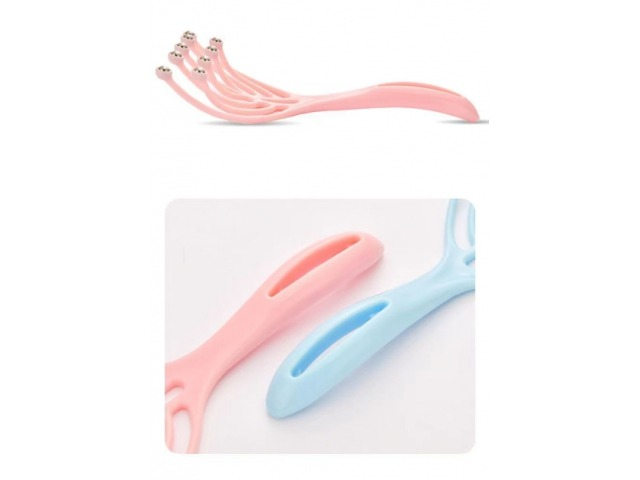 Dispozitiv pentru masaj capilar, 9 gheare, roz, 19 cm [3]