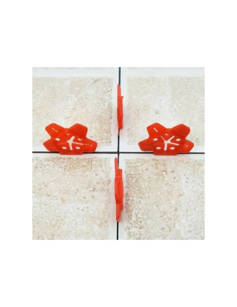 Distantiere universale pentru gresie si faianta tip stea, 5 laturi, 1-3mm - Rosu [4]
