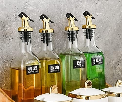 Dop cu picurator, cauciuc si plastic, pentru sticle, cu capac, 8.5 x 3 cm, universal, auriu/negru [6]