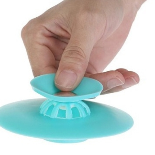 Dop chiuveta/cada din silicon, universal, rezistent la temperaturi ridicate/scazute - Albastru deschis [3]