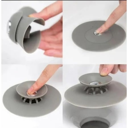 Dop chiuveta/cada din silicon, universal, rezistent la temperaturi ridicate/scazute - Gri [2]