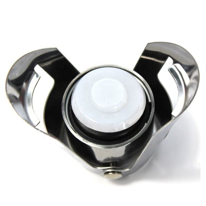 Dop pentru sticle de vin, sampanie, alte bauturi, wine stopper, otel inoxidabil, silicon, argintiu [2]
