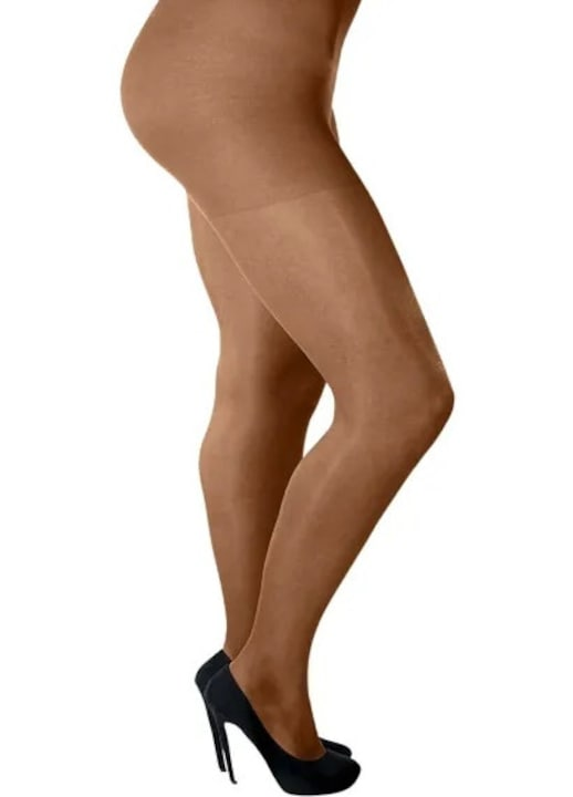 Dres dama Dodaco, collant clasic fin din lycra 20 DEN cu bazon si varf intarit - Caffe [3]