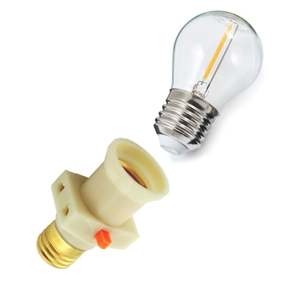 Dulie E27 cu intrerupator si adaptor electric pentru 2 dispozitive, 4A, 60W, 220–250V, culoare alba [4]