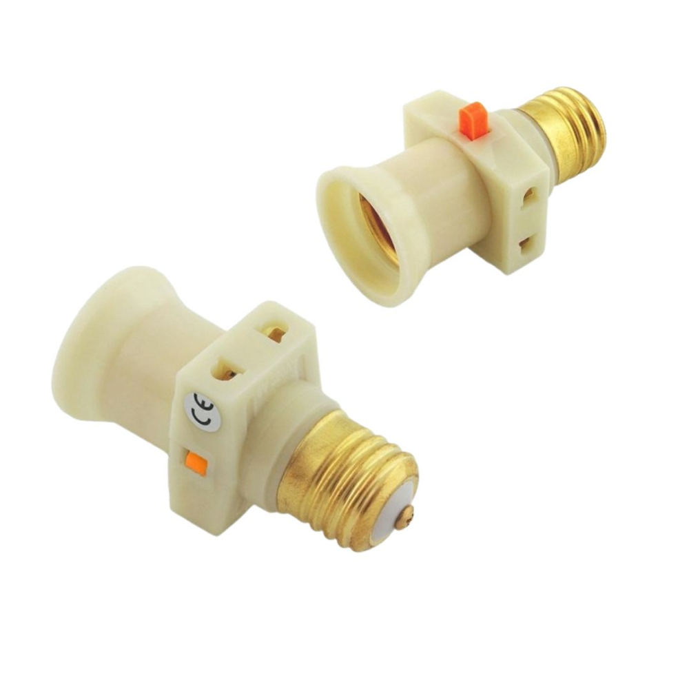 Dulie E27 cu intrerupator si adaptor electric pentru 2 dispozitive, 4A, 60W, 220–250V, culoare alba [2]