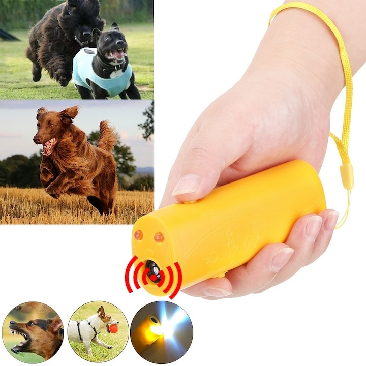 Echipament de dresaj cu ultrasunete pentru animale de companie, caine, multifunctional, baterie 9V inclusa [4]