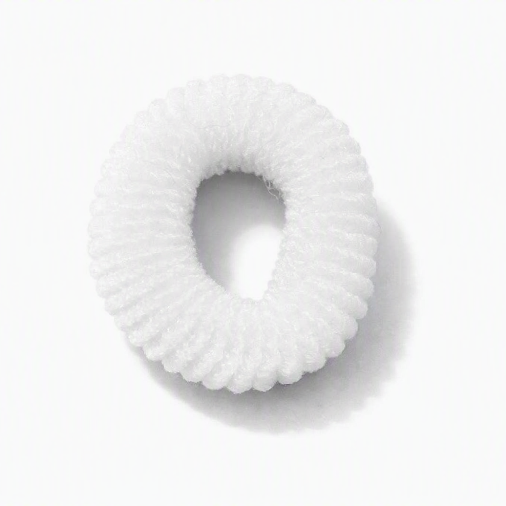 Elastice albe pentru par, set 10 buc, diametru 2.5 cm, model spiralat flexibil, accesorii fara urme pentru prinderea confortabila a parului [3]