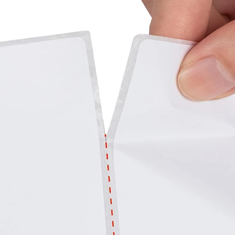 Etichete termice autoadezive albe 100 x 150 mm, rola 500 etichete, perforate, adeziv puternic, pentru AWB, curierat, depozit si logistica, printare fara ribon [6]