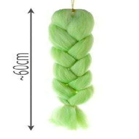 Extensie sintetica,par colorat pentru copii,lungime 60 cm - Verde [2]