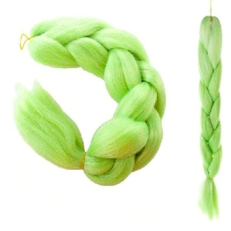 Extensie sintetica,par colorat pentru copii,lungime 60 cm - Verde [5]