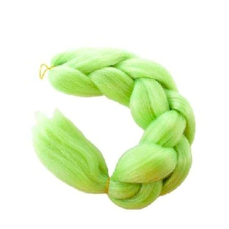 Extensie sintetica,par colorat pentru copii,lungime 60 cm - Verde [3]