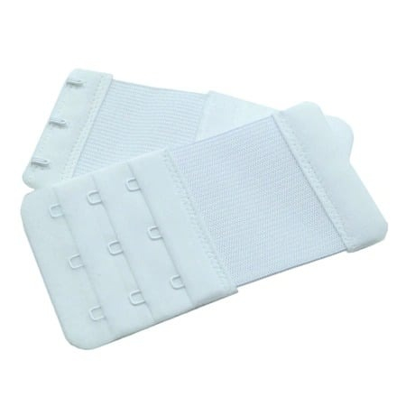 Extensie elastica pentru sutien 3x3 prinderi, 10x4 cm - Alb