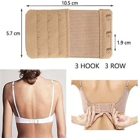 Extensie elastica pentru sutien 3x3 prinderi, 10x4 cm - Alb [3]