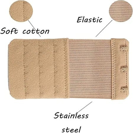 Extensie elastica pentru sutien 3x3 prinderi, 10x4 cm - Alb [2]