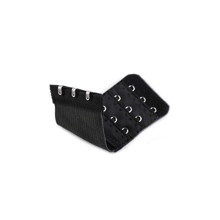 Extensie pentru sutien, 3x3 prinderi latime 3.8 cm, lungime 8 cm - Negru [2]