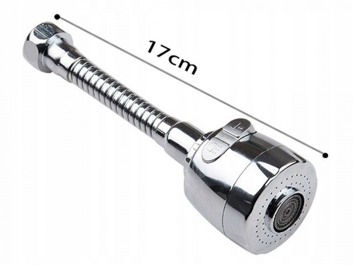 Extensie robinet flexibila 360 grade cu 2 moduri de pulverizare 17 cm lungime [5]