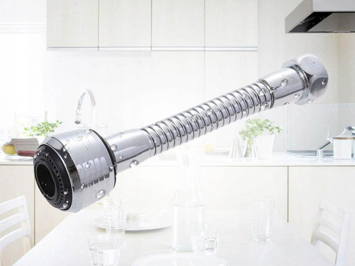 Extensie robinet flexibila 360 grade cu 2 moduri de pulverizare 13 cm lungime [4]