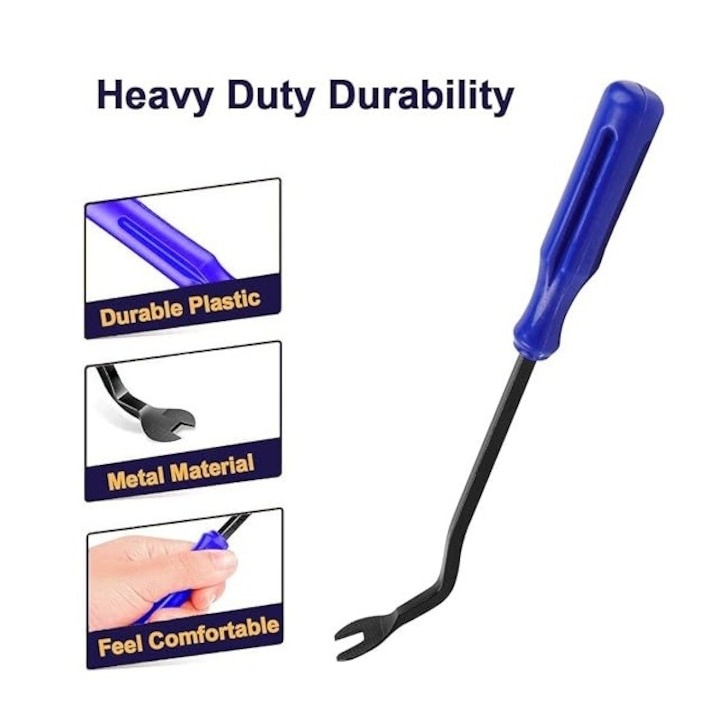 Extractor de capse pentru tapiterie auto, unealta demontare clipsuri, maner ergonomic, 22.5 cm [3]