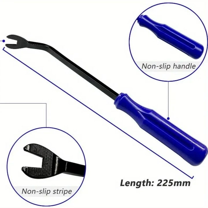 Extractor de capse pentru tapiterie auto, unealta demontare clipsuri, maner ergonomic, 22.5 cm [8]