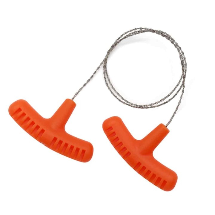 Fierastrau manual, camping, drumetii, supravietuire, lungime totala 73 cm, otel inoxidabil, portocaliu [3]