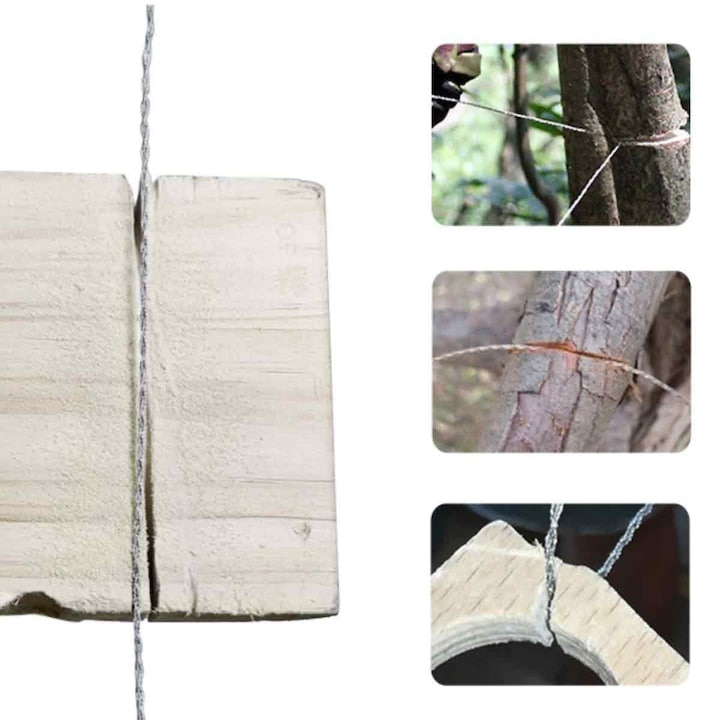 Fierastrau manual, camping, drumetii, supravietuire, lungime totala 73 cm, otel inoxidabil, portocaliu [4]