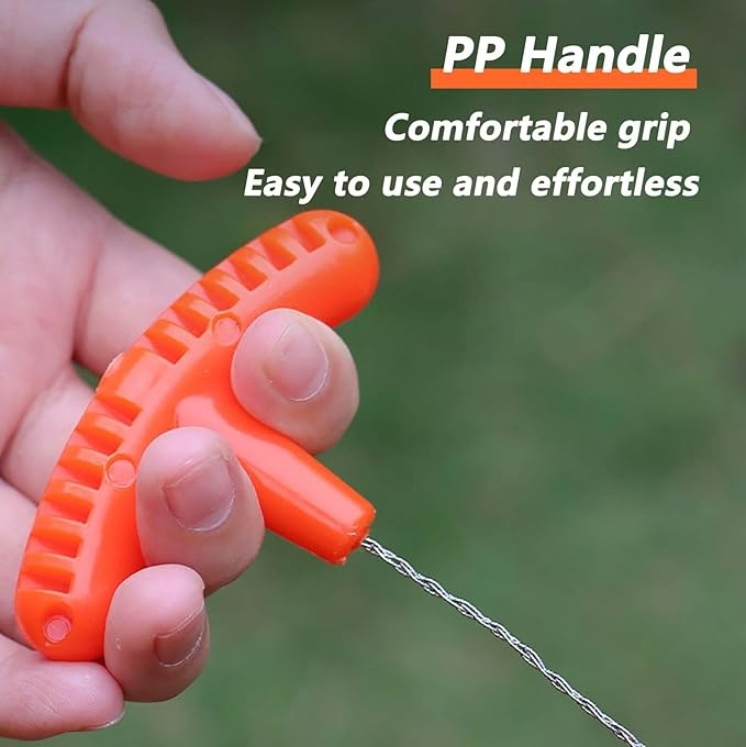 Fierastrau manual, camping, drumetii, supravietuire, lungime totala 73 cm, otel inoxidabil, portocaliu [10]