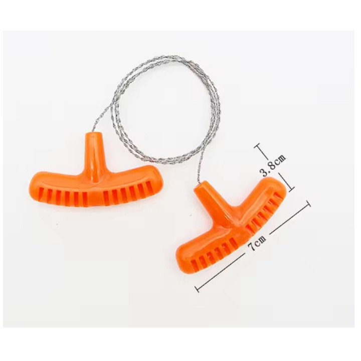 Fierastrau manual, camping, drumetii, supravietuire, lungime totala 73 cm, otel inoxidabil, portocaliu [15]