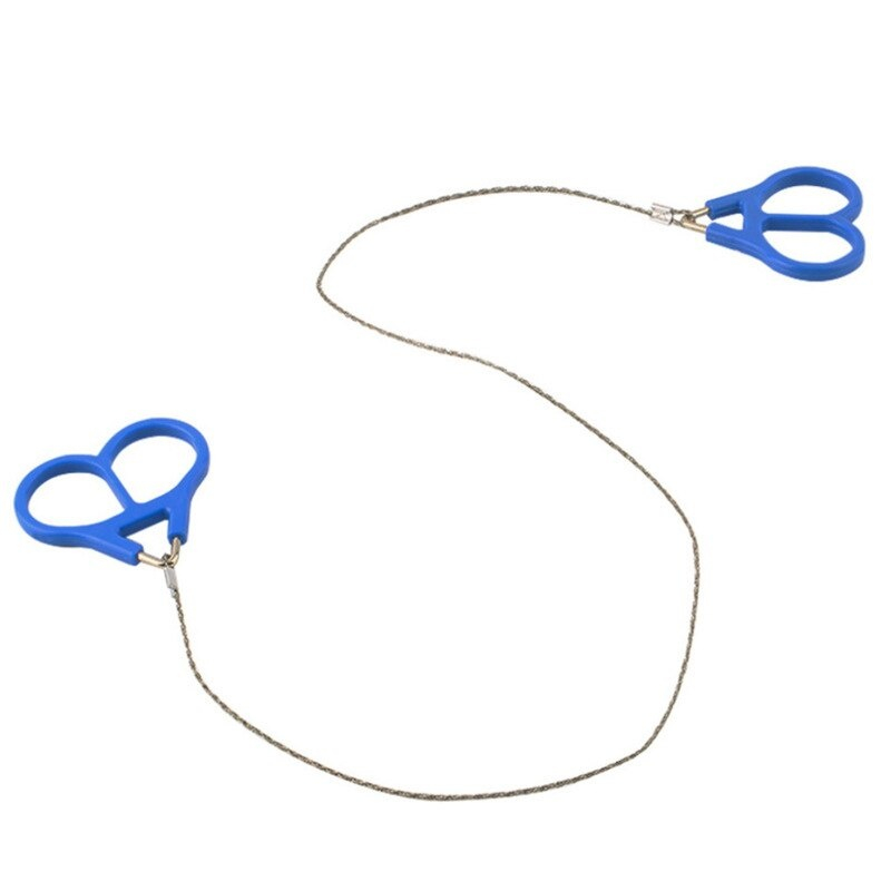 Fierastrau portabil din sarma otel pentru camping si supravietuire, lungime 70 cm, manere ergonomice plastic [6]